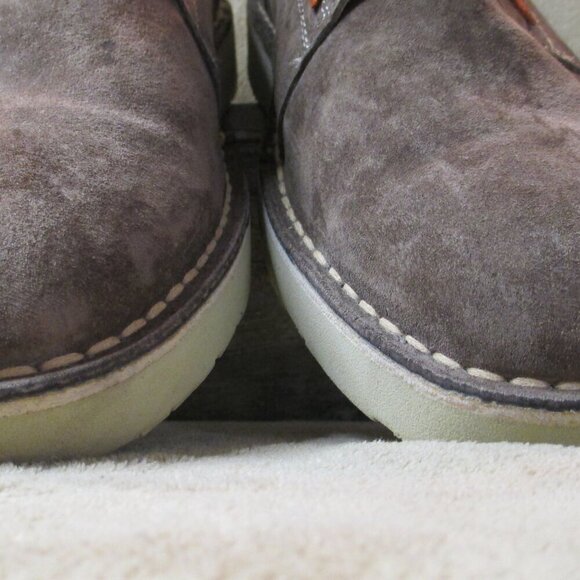 Hush Puppies Suede Mens Shoes Brown US Size 9 Natural Button Up MINT Condition - Picture 11 of 16
